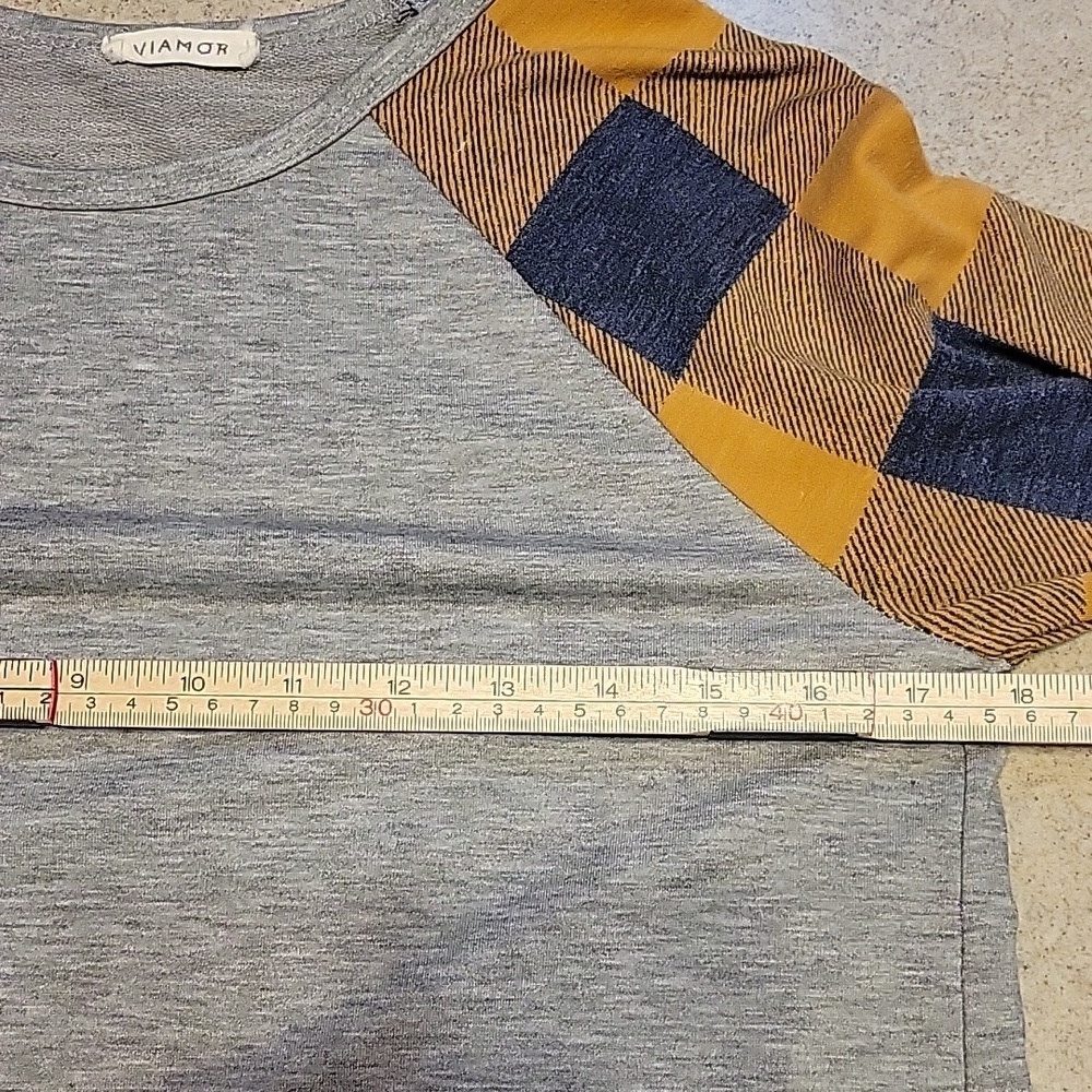 Viamor Plaid Long Sleeve Tee Size Small - Picture 12 of 13